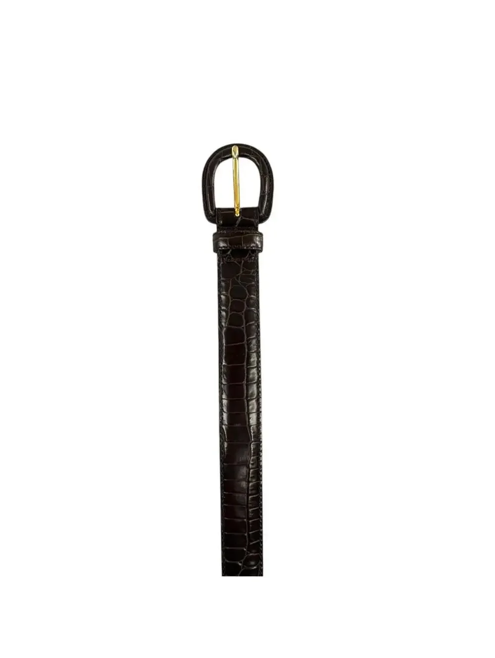 Talbots Vintage Italian Leather Croc Embossed Belt